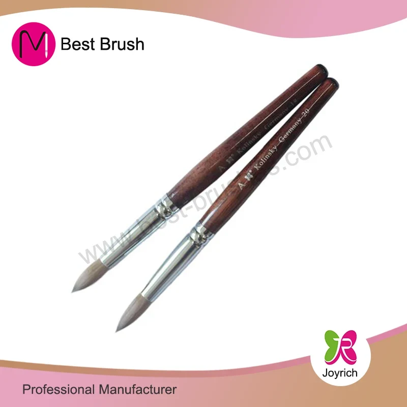 Red100% Kolinsky Acryl Nail Brush